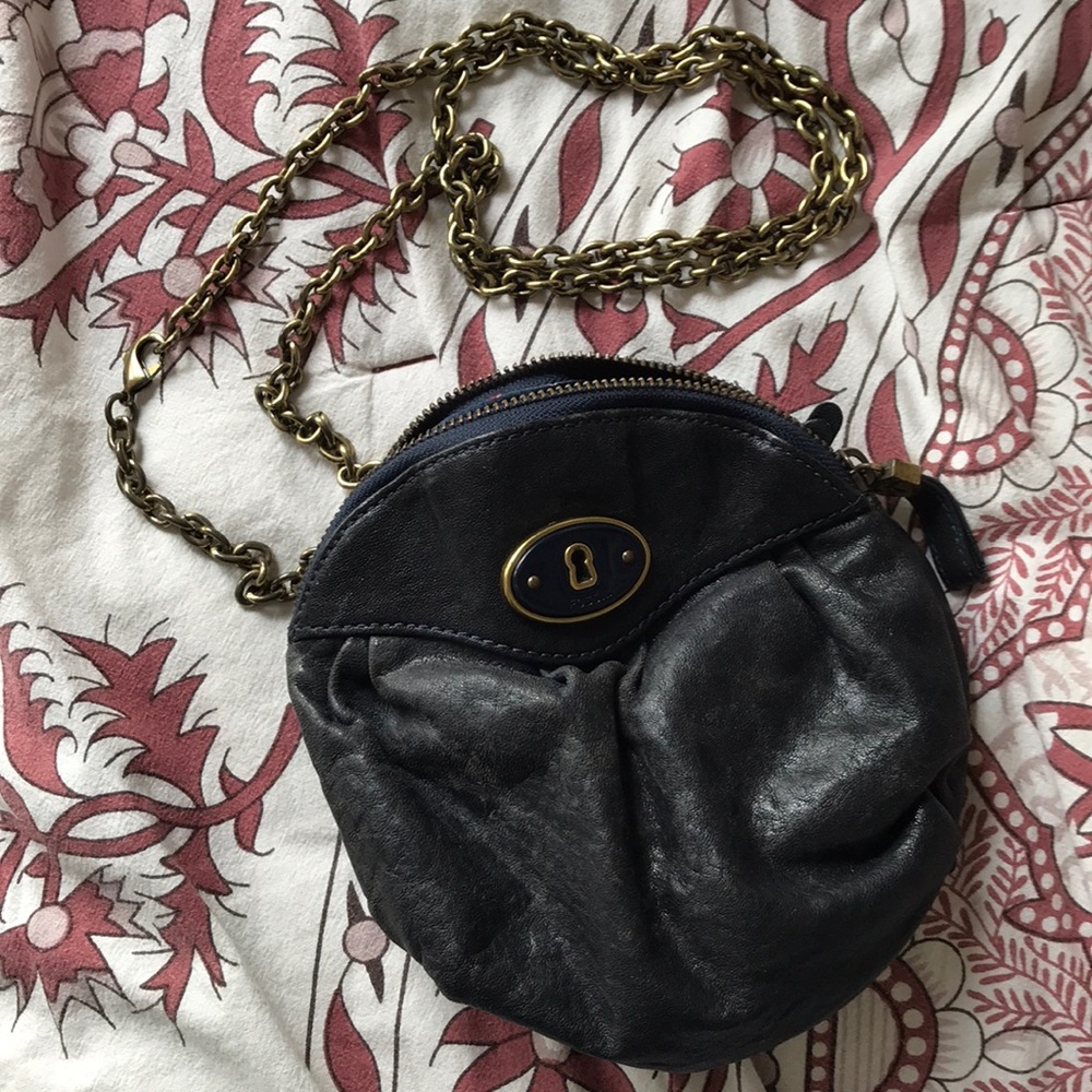 Fossil Navy Crossbody Purse